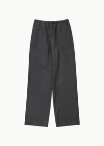wool banding pants, grey