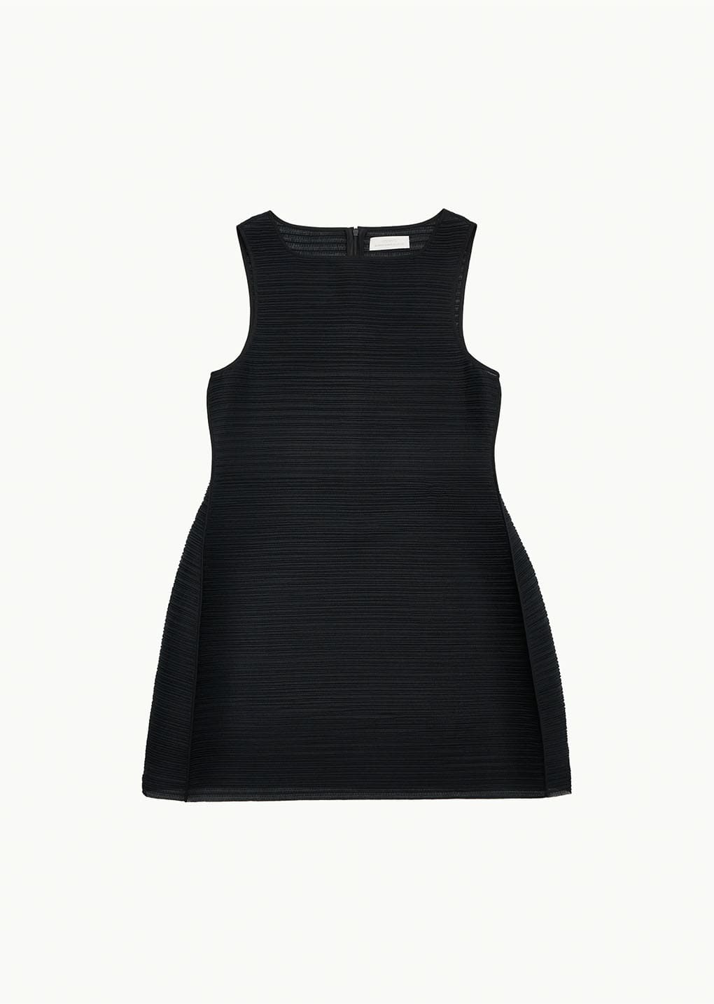 pleats hourglass mini dress, black