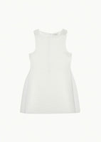 pleats hourglass mini dress, white - Image 1