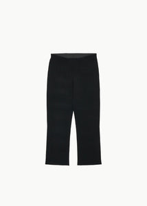 wholegarment knit capri pants, black