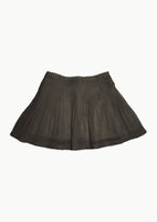 pleated mini skirt, brown - Image 1