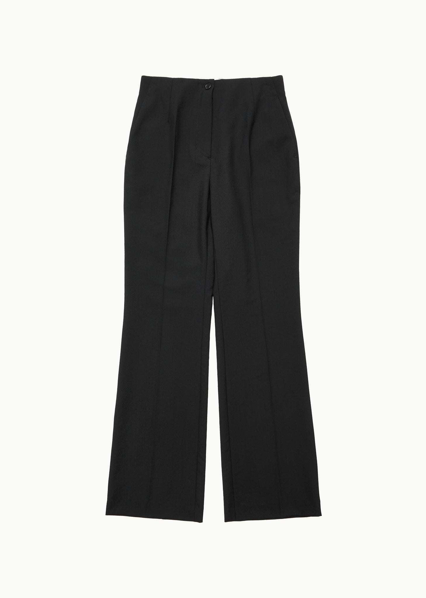 straight fit pants, black
