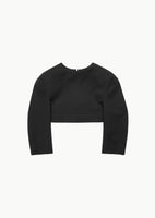 curved crop top, black - Image 1