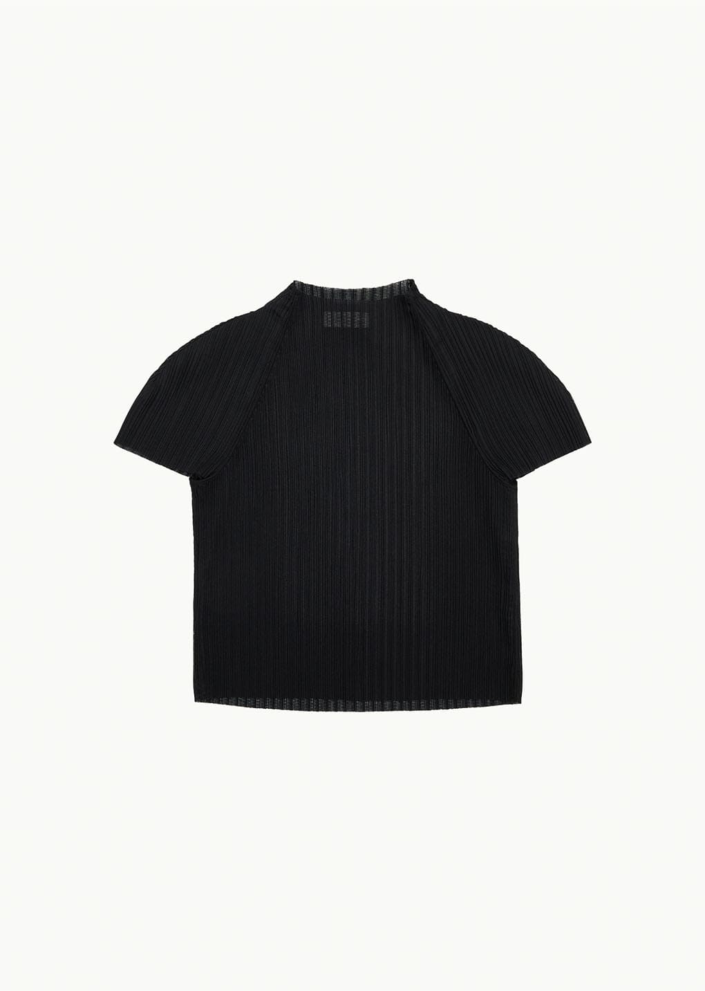 women's pleats raglan top, black