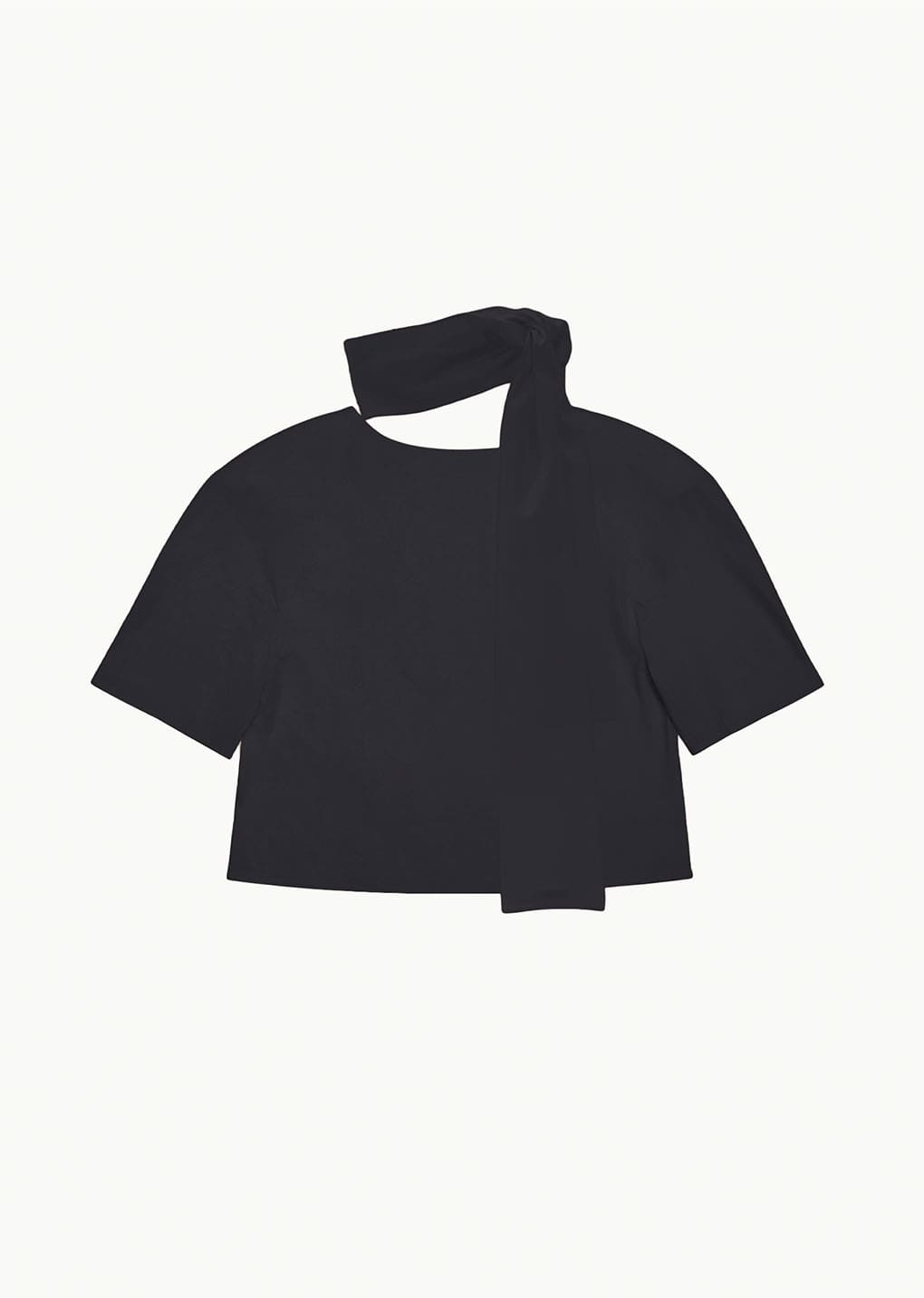 padded jersey top, charcoal
