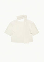 padded jersey top, ivory - Image 1