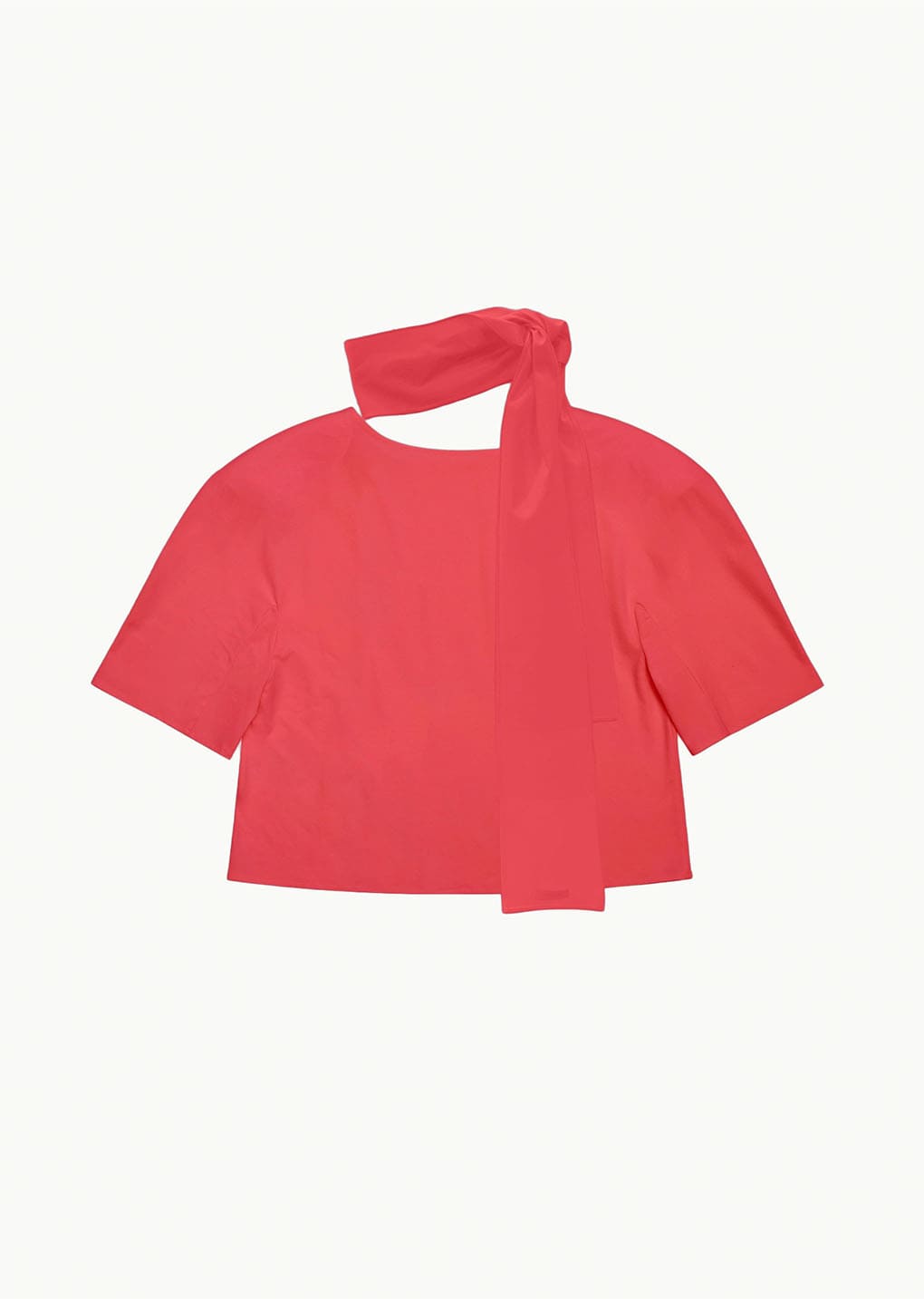 padded jersey top, red