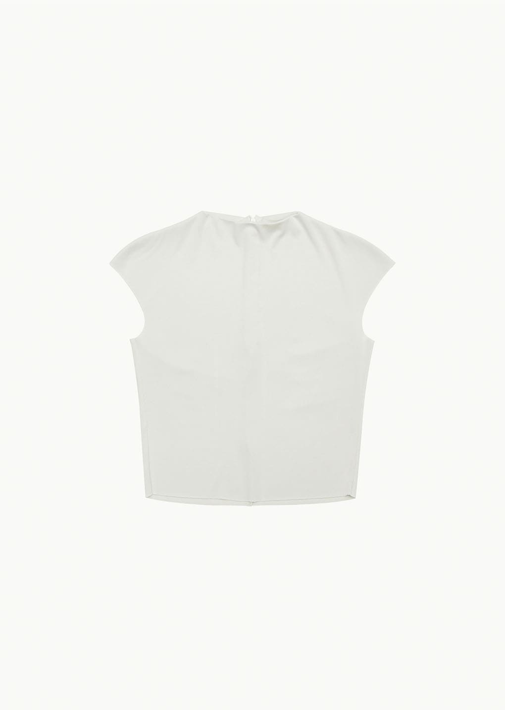jersey mock neck top, ivory