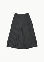 pleated wool culotte, grey - Image 1