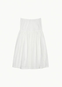 shirring culotte pants, white