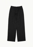 linen banding pants, black - Image 1