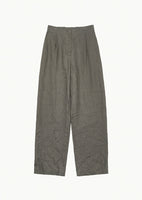 linen tuck pants, khaki - Image 1