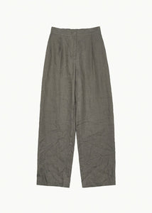 linen tuck pants, khaki