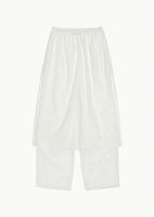 sheer layered pants, white - Image 1
