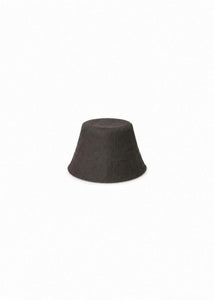 linen bucket hat, black