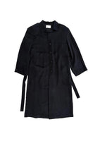 cupro oversize trench coat, black - Image 1