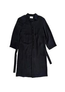 cupro oversize trench coat, black