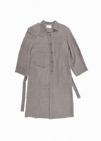 cupro oversize trench coat, grey - Image 1