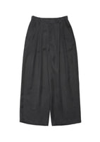 men's cupro two tuck wide pants, black - Image 1