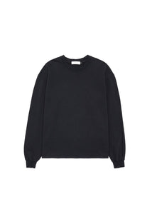 garment dyed long sleeve, black