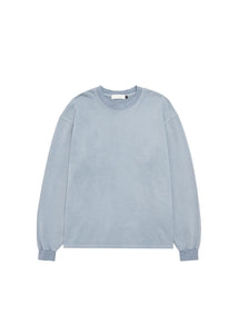 garment dyed long sleeve, light blue