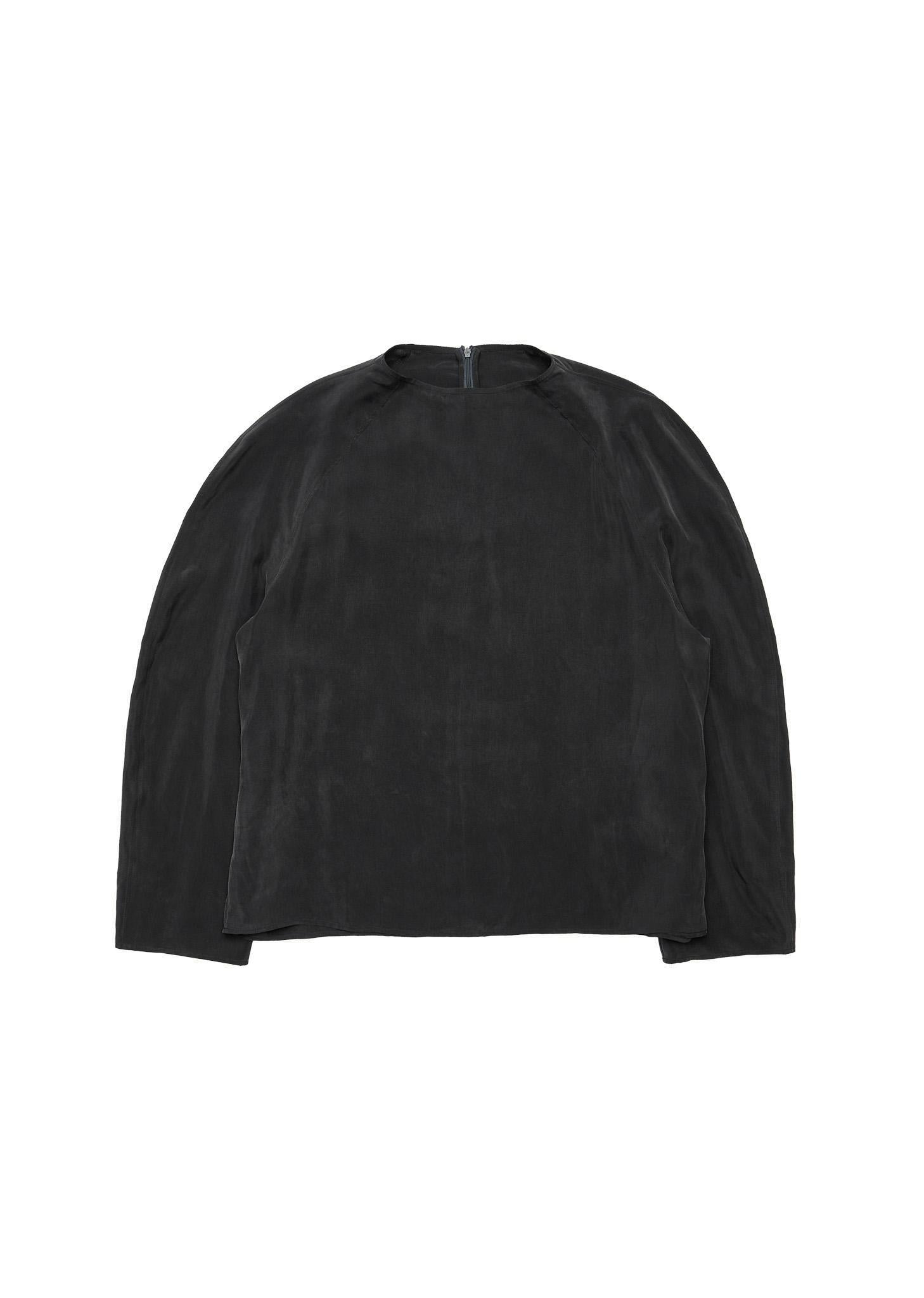 men's raglan cupro top, charcoal