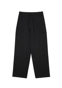 men's curved seam denim, black