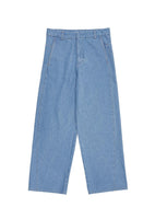 men's curved seam denim, blue - Image 1
