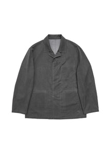 washed wool jacket, charcoal