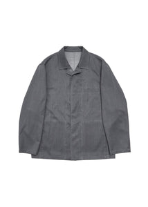 washed wool jacket, grey