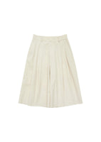 wide bermuda pants, ivory - Image 1
