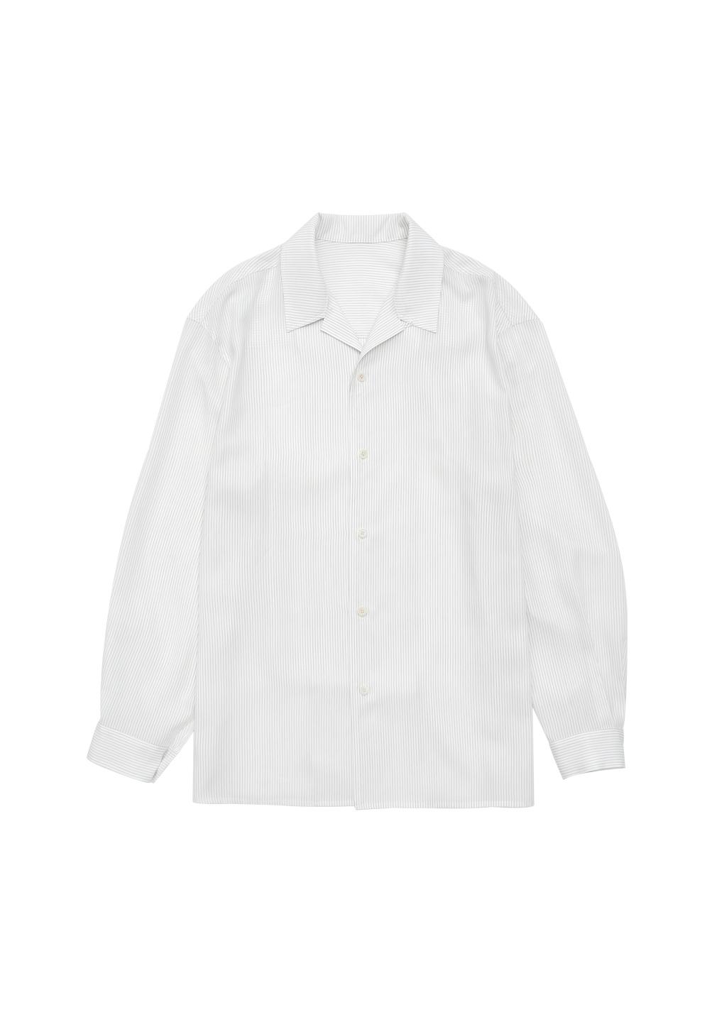 stripe open collar shirt, stripe