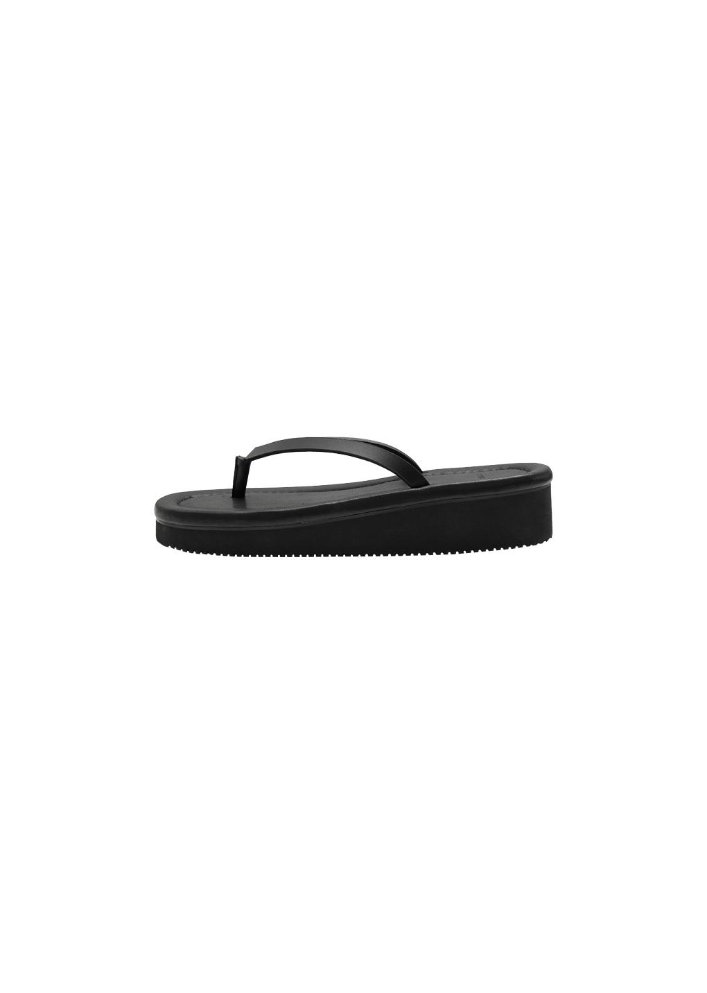 men's vibram leather thong sandals, black