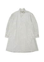 cotton nylon pleated coat, light grey - Image 1