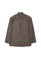 wool oversized jacket, brown - Image 1