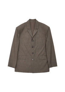 wool oversized jacket, brown