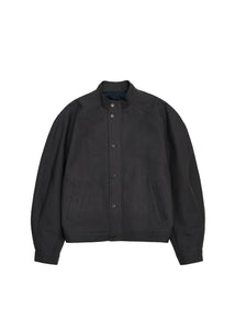 cotton curved jumper, black
