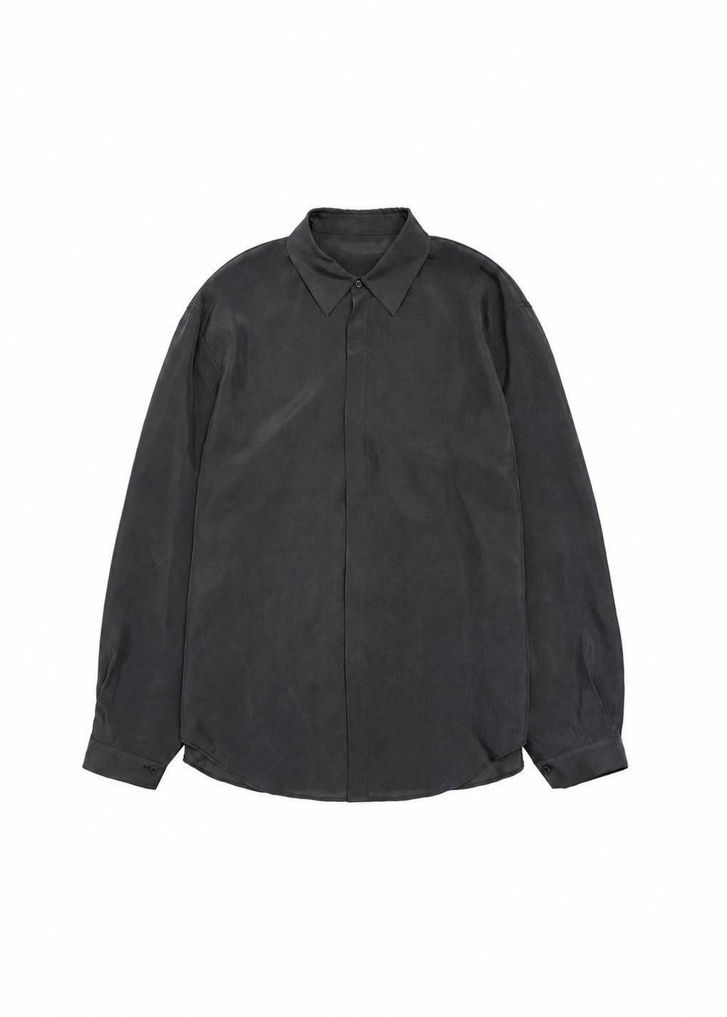 cupro shirt, charcoal