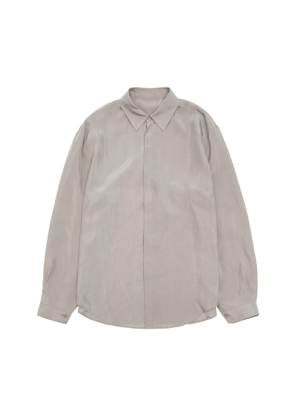 cupro shirt, light grey