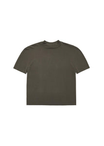 mock neck raglan t-shirt, brown