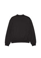 cotton crewneck knit pullover, brown - Image 1