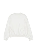 cotton crewneck knit pullover, white - Image 1