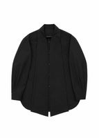 scarf collar shirt, black - Image 1
