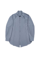 scarf collar shirt, blue - Image 1