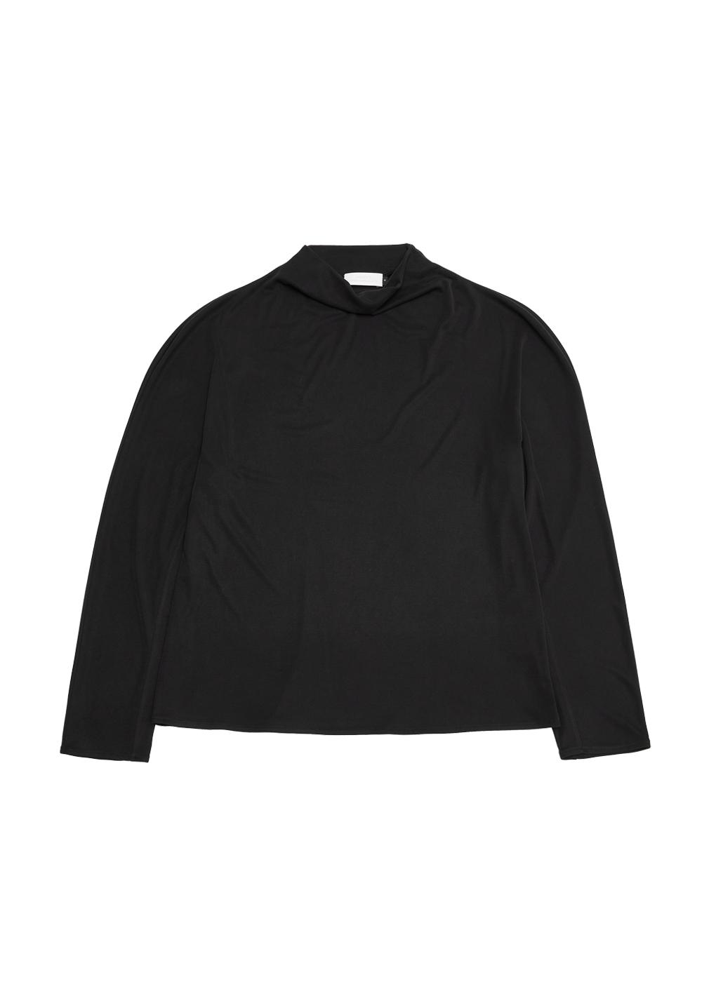 cowl neck long sleeve, black