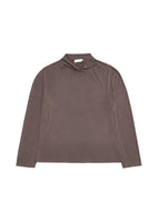cowl neck long sleeve, brown - Image 1