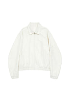 cotton nylon banding jumper, white - Image 1