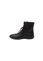 vibram high top leather sneakers, black - Image 1