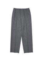 washed wool pants, grey - Image 1
