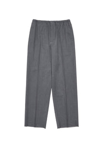 washed wool pants, grey